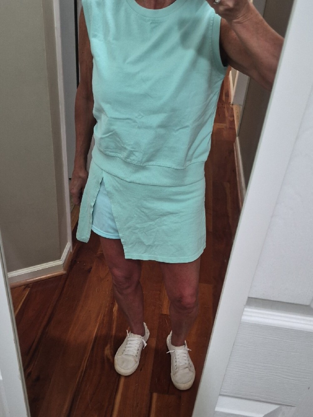 Sleeveless 2-PC Mint Green Tank/Skort Set